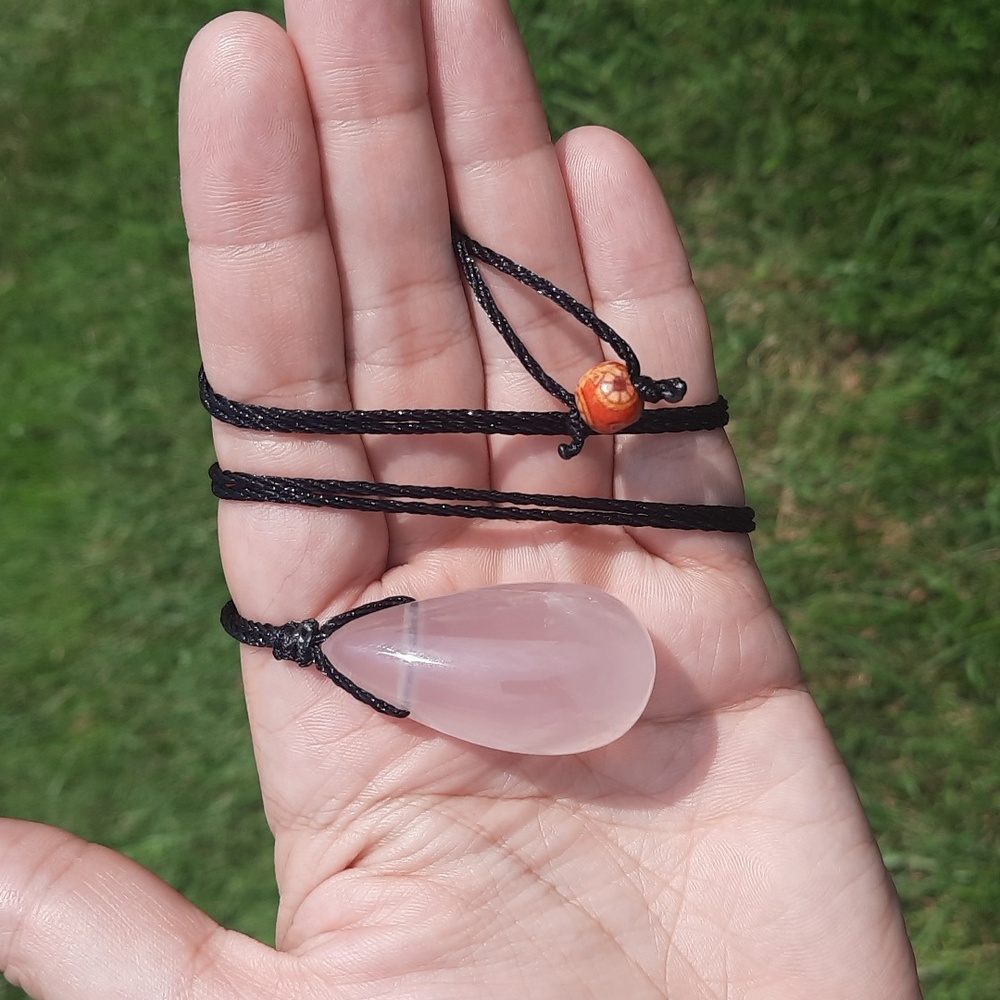 Rose quartz adjustable cord - Picture 3 of 3